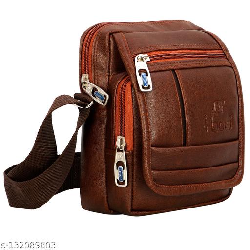 i-bag Brown Sling Bag Casual Travel office Business Messenger Shoulder Cross body side bag For Men and Women
