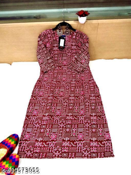 Polyster/Crepe fabric-Kurta for women