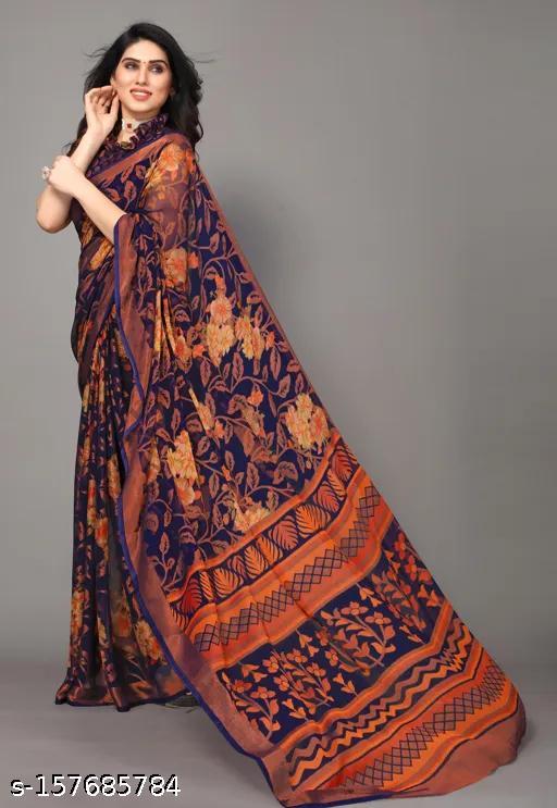 SANWARIYA SILK ZONE FANCY BRASSO SAREE WITH UNSTITCHED BLOUSE