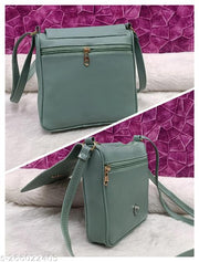 Attractive women Green PU sling bags/Premium PU leather sling bags for women/Small Sling bags/party wear and wedding bag for women