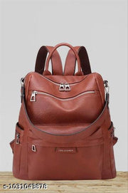25L Backpack Women's Fashion Backpack Purses Multipurpose Design Handbags and Shoulder Bag (Brown)