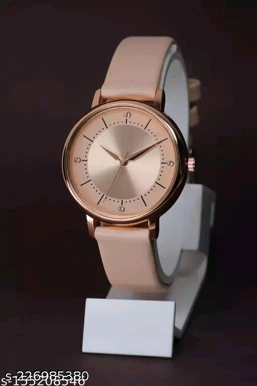 JMH ENTERPRISE Branded Best Quality Ethnic Embossed Designer Shine Round Dial With Slim Fit Alluring Leather Belt Women Analog Watch For Girls