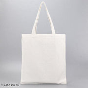 Plain White Cotton Tote Bag with Zip closure | Blank Canvas Tote for DIY Craft, Painting & Embroidery | Tote bag for women cotton