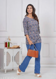 Women's Pure Cotton Short Kurti