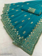 EMBROIDERY MIRROR SAREE