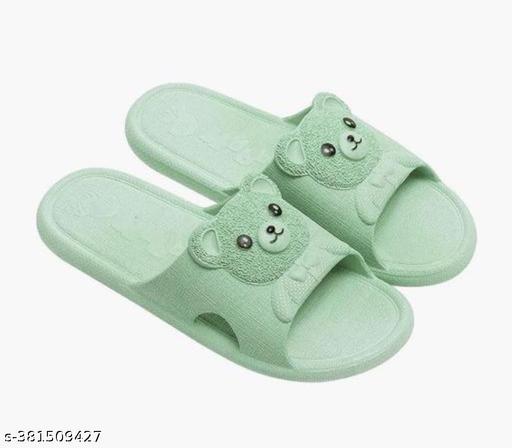 Women's Home Flip-Flops & Slippers Summer Indoor Bath Couple Bathroom Non-slip Unisex Sandals and Slippers Cute Teddy Flip Flops || Daily wear || Casual Wear ||