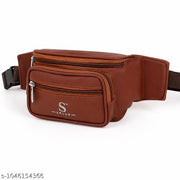 Waist Bag for Men Side Bag for Travel, Sports Waterproof & Adjustable Belt Pouch Fanny Waist Bag Tan Brown