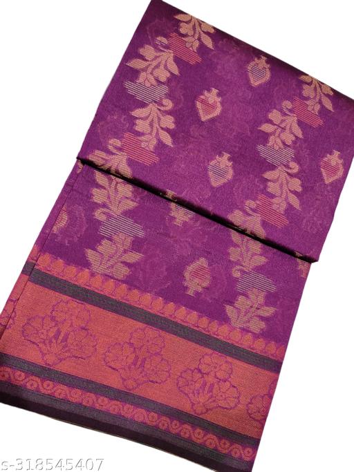 New Trending Fancy Monica Meena Cotton Silk Saree For Women/Girls