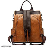 Muchova Backpack For Women Lightweight Tan Colour Big Compartment Shoulder Bag Daily Travel Use Bag For Girls Ladies