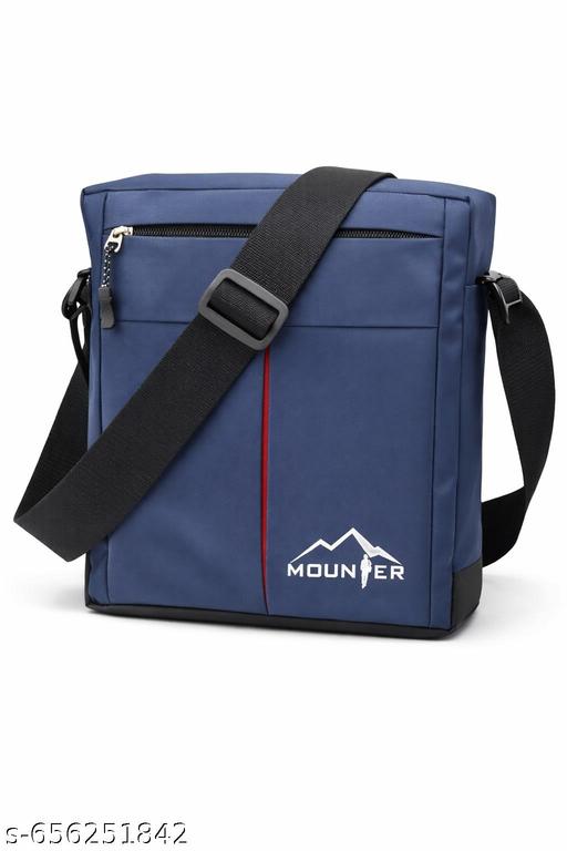 MOUNTER Stylish Nylon Sling Cross-Body Travel Office Messenger One Side Shoulder Bag for Men, Women & Boys
