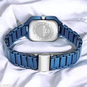 Lorenz Metallic Blue Wrist Watch for Women | Square Dial Women's Watch | AS-123A