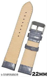 22mm Blue 8 Colors Leather Watch Band, Genuine Leather Replacement Wrist Strap for Men & Smart Watch for All 22mm