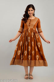 Women Rayon Floral Printed Chavvi Anarkali Kurtis