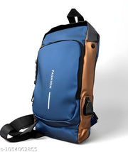 Waterproof Polyester Slim Unisex Crossbody Sling Bag Chest Backpack Men's Shoulder Bag, Leisure Travel Handbag, Hard Shell Anti-Theft Chest Bag