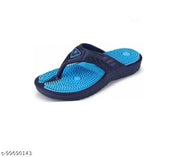 Blue Colorblocked Thong Flip-flops For Men