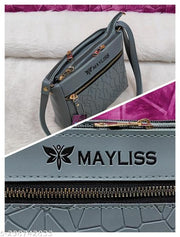 Fancy Fashionable women Blue PU sling bags/Small Sling bags/Premium PU leather sling bags for women/Full handwork bag/Party wear and wedding bag for women