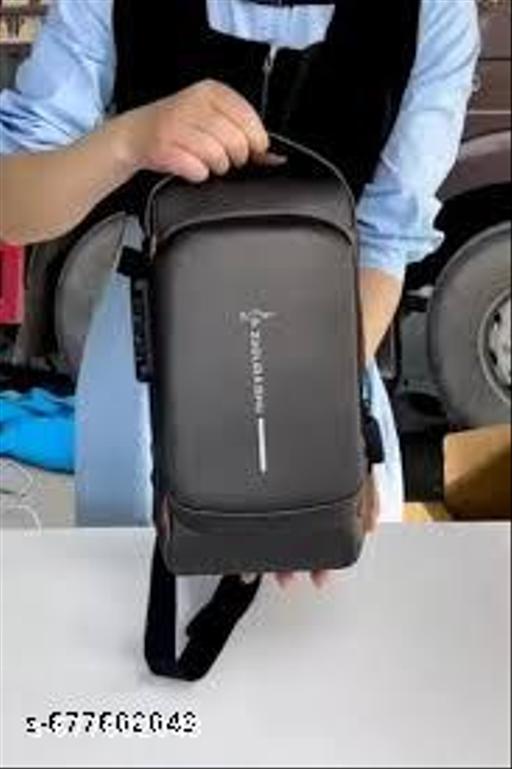 Crossbody Sling Bag for Men & Women - Anti-Theft Waterproof Chest Bag with USB Charging Port & Combination Lock - Casual Shoulder Backpack for Travel, Biking & Office