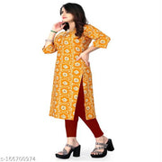 Polyster/Crepe fabric-Banita Drishya Kurtis