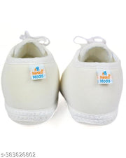 Neska Moda 6 To 12 Months Baby Boys & Girls Pack of 2 Pair Cotton Lace Shoes/Booties (White,Grey)-BT2157andBT2158