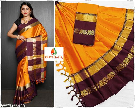Mysore Silk Aura Silk Aqua Blue Tassels and Latkans Saree With Blouse