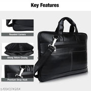 SB BAG Zipper Leather Laptop & Messenger Bag / Men Bag
