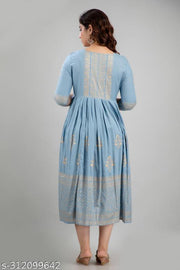 Women Rayon Printed Aaradhya Anarkali Kurtis