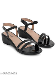 IKAGI Women's/Girls Stylish & Comfortable Wedge Fashion Heel Sandals for Women & Girls