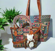 Combo set of Ethnic Patchwork Handbag Combo Set for Women – Stylish & Trendy Multi-Purpose Tote & Sling Bag