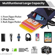 Unisex Sling Bag Cross Body Multipurpose Hand Bag, Sling Bag, For Men & Women. Slim Bag for Office, Cash, Business Collection, Travelling Sling Bag
