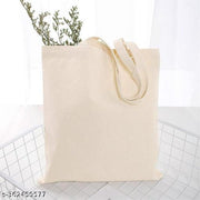 'Sol.Totes' Plain Natural Tote Bag | Multipurpose Cotton Canvas Bags for Everyday Use | 11-Inch Long Handles | Holds 15 Kgs of Weight| Versatile-Reusable-Eco friendly Carry Bag for Women and Girls | PACK OF 3