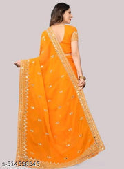 EMBROIDERY MIRROR SAREE