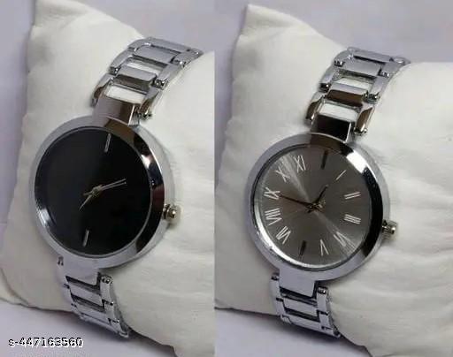 Stylish Women Beige Metal Analog Watch Combo Best Quality Colorful Metal Analog Watches Combo for Women & Girl Bracelet Type Watch