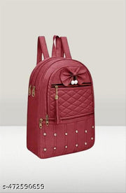 Women’s Stylish School, College & Travel Backpack | Lightweight Daily Use Bag | Quilted Multi-Pocket Casual Bag