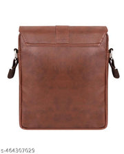 Stylish Brown Leather Sling Bag for Men | Enamour Premium Crossbody Messenger Bag with Adjustable Strap for Travel, Office, Casual & Use