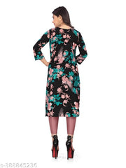 Women Crepe Fabric Printed Straight Kurti, Size -S, M, L, XL, XXL, 2XL, XXXL, 3XL, 4XL, 5XL ( New Arrival New Design Fashionable Kurti Combo of 2)