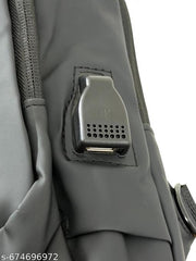 Crossbody Sling Bag for Men & Women - Anti-Theft Waterproof Chest Bag with USB Charging Port & Combination Lock - Casual Shoulder Backpack for Travel, Biking & Office