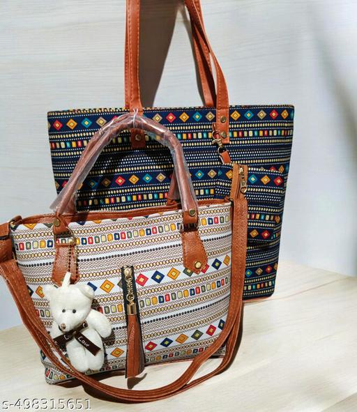 Premium Designer Handbag Combo Set for Women – Buy 1 Get 1 Free | Trendy Shoulder Bag, Tote Bag & Pouch | Stylish Ladies Handbag for Office, College, Party & Travel