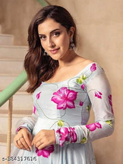 Georgette Digital Printed Kurti With Dupatta