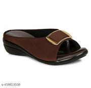 WSB Unique Craft Flats Sandals Brown Slippers Women's Sandals | Trendy & Comfortable Daily Wear Footwear Sandals For Girls & Women Unique Design Modern Fashionable Latest Trendy Women Ladies Flats
