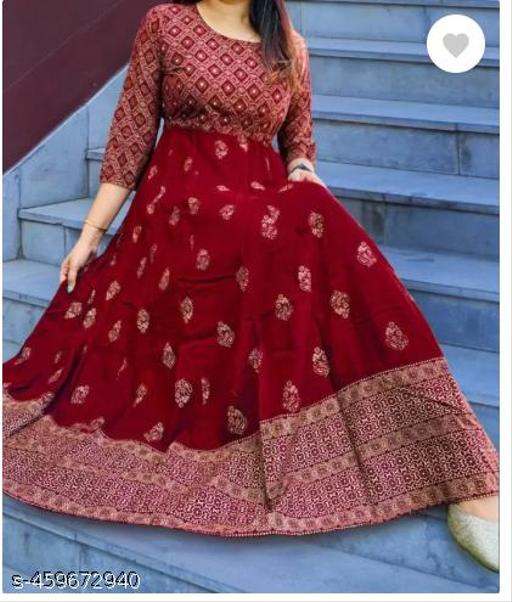 Women Printed Anarklai Kurti For Women & Girls