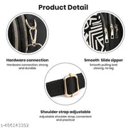 SYGA Women's Mini Backpack - Multi-Purpose Shoulder Bag  with White Strips Pattern (Black)