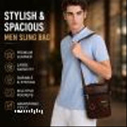 PU Leather Side Bag for Men & Women | Stylish Sling Bag, Crossbody Shoulder Bag | Lightweight Travel & Daily Use Bag