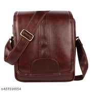 Messenger Sling Bag for Men | Synthetic Leather Executive Crossbody Bag | Travel Sling Bag, Adjustable Shoulder Strap