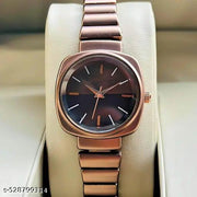 women square dail brownish watch