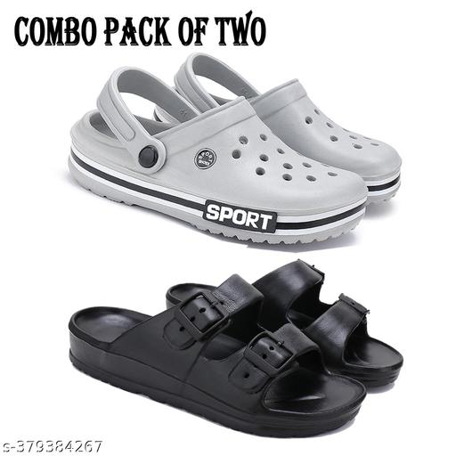 Armado Casual Comfortable and Lightweight Flip flop clogs | fashionable Clogs | Clogs with High Quality Sole_ pack of 2_1904+1901
