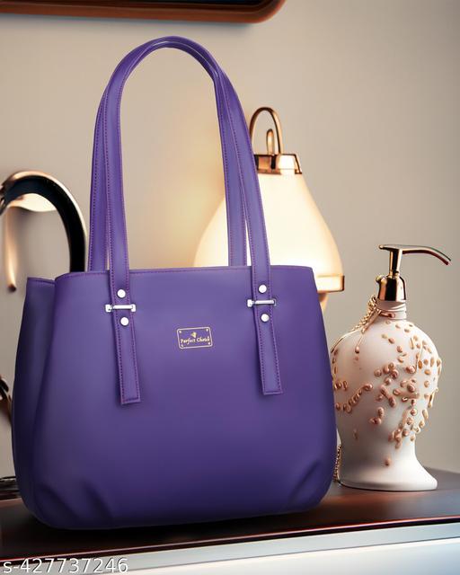 Purple Artificial Vegan leather Office & daily use hand bags,  women handbag, Women bags, Ladies bag, ladies purse