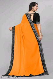 Solid/Plain Daily Wear Georgette Saree