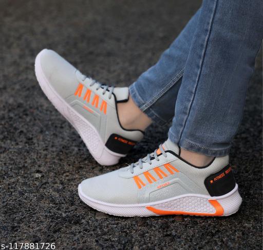 1675 Men's Grey Mesh Outdoor/walking/yoga Casual shoes