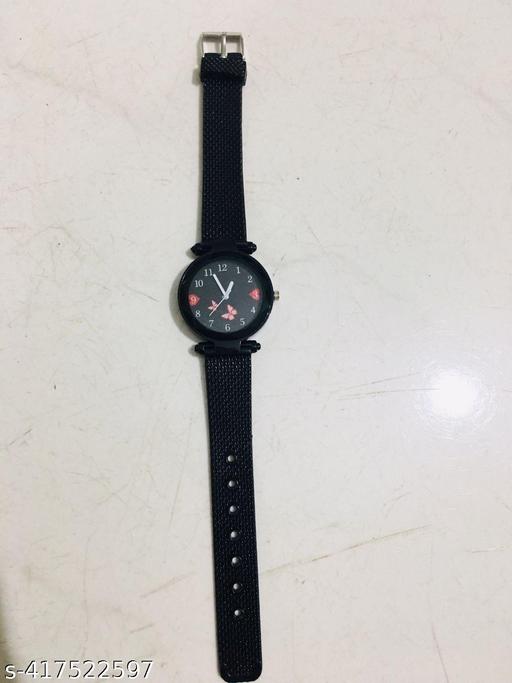 Branded Best Quality Ethnic Embossed Designer Shine Round Dial with Slim Fit Alluring Leather Belt Women Analog Watches for Girls