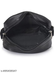 Stylish Sling Cross Body Travel Office Nylon Padded Cross Body Messenger Sling Bag Travel Office One Side Shoulder Bag For Men Women Messenger Men wonen sling Bag  Black  Pack 1